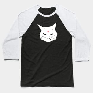 Evil Cat Baseball T-Shirt